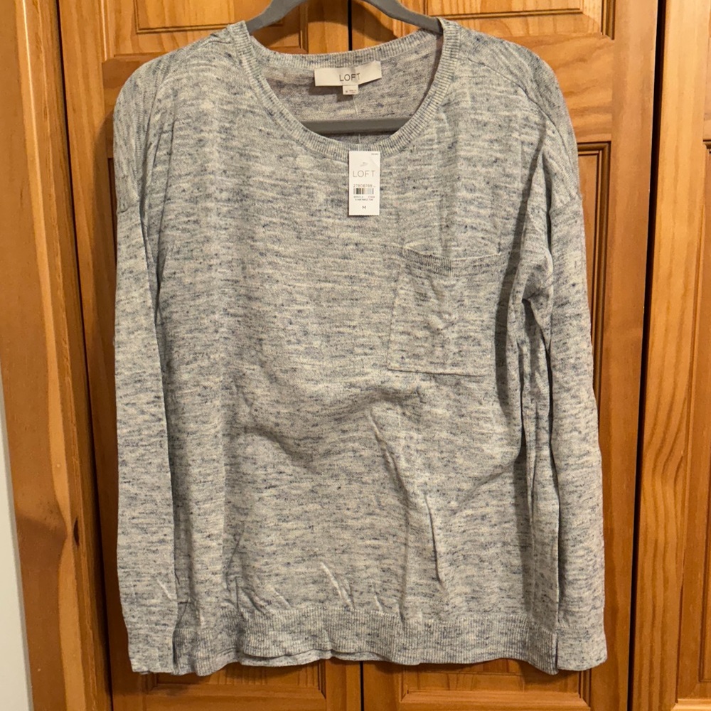 NWT LOFT Heathered Blue Shirt